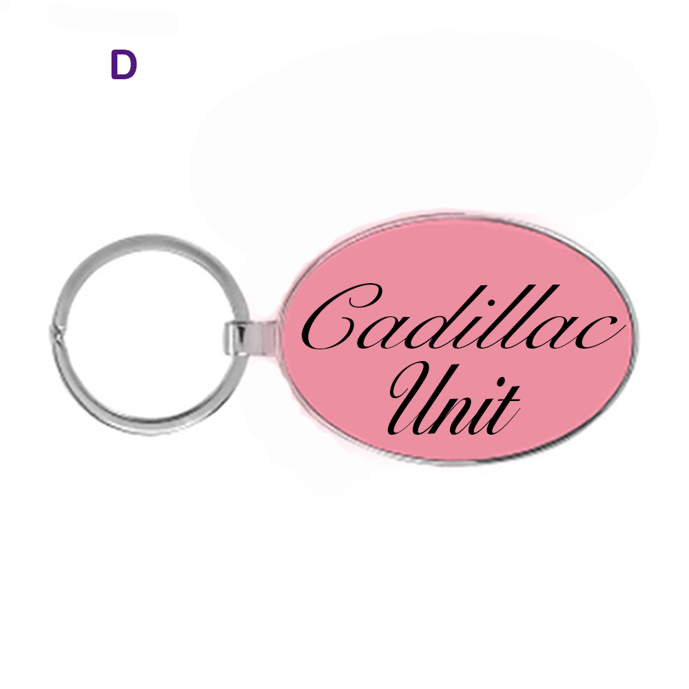 Directors Special: Introducing our Pink Leatherette/Metal KeyChain (3"x 1 3/4") with 7 stylish designs. Perfect for your keys! Choose your favorite.