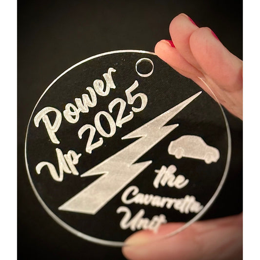 "Power Up in 2025" Christmas Ornament VOLUME DISCOUNTS (Acrylic)