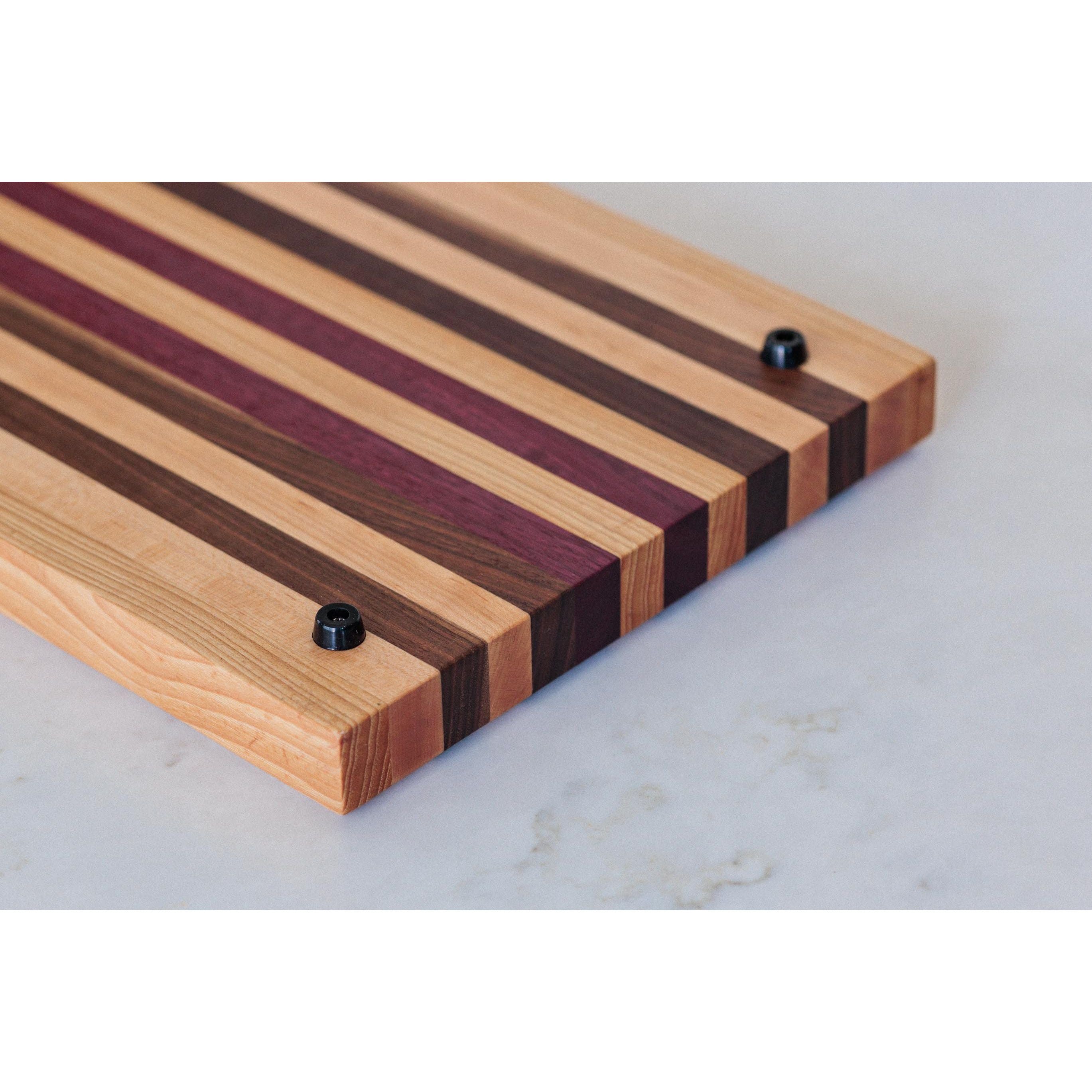 Cutting Board (C) with juice groove retailer - Purpleheart, Walnut, Cherry & Maple (C)