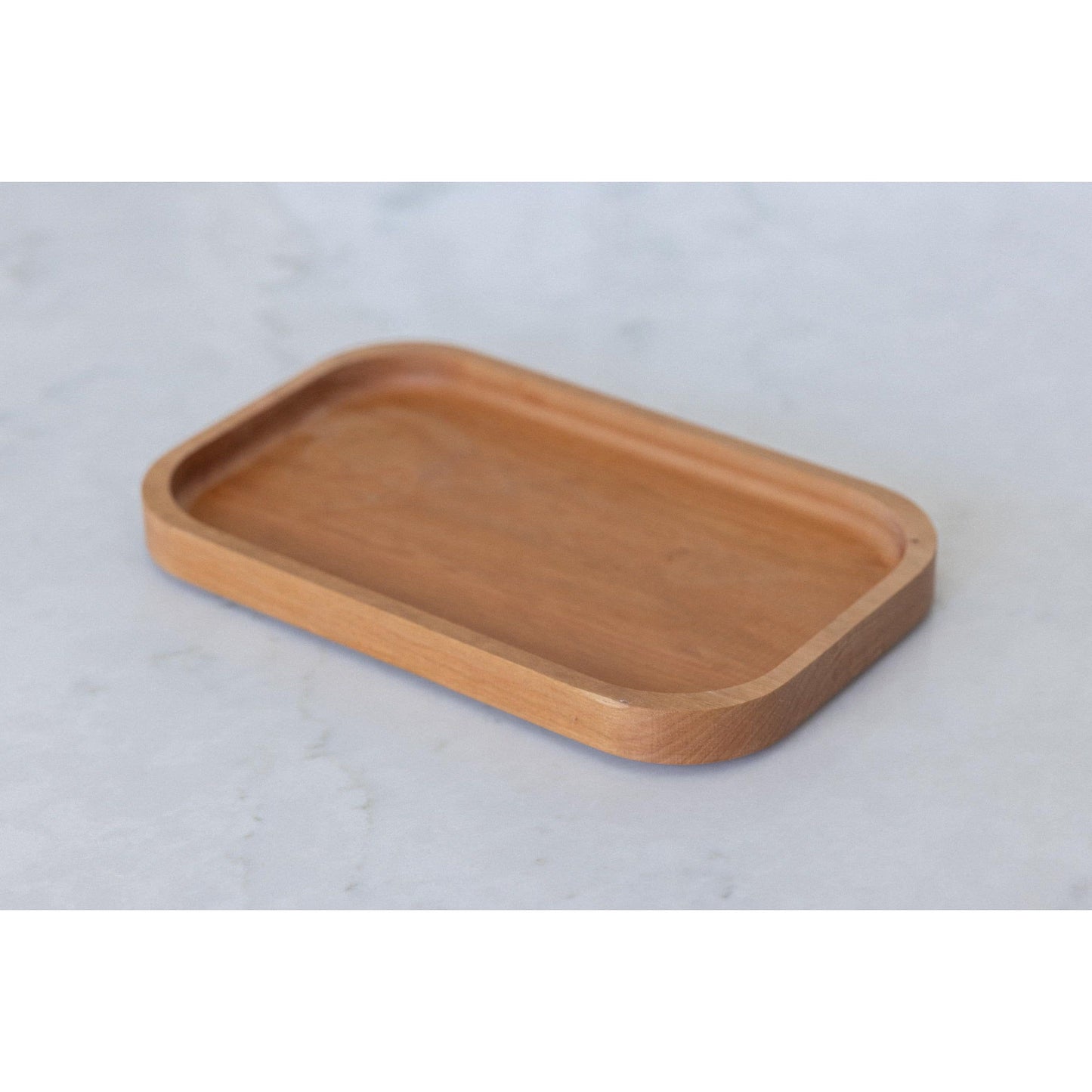 Stylish organization with our hardwood valet tray, a cherry catch-all tray that exudes elegance on any desk. This wooden desk organizer, measuring 7"x11"x3/4", is the perfect gift for your husband or boyfriend. Surprise elevate their daily routine.