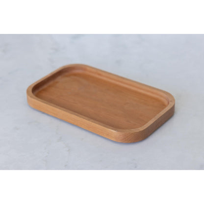 Stylish organization with our hardwood valet tray, a cherry catch-all tray that exudes elegance on any desk. This wooden desk organizer, measuring 7"x11"x3/4", is the perfect gift for your husband or boyfriend. Surprise elevate their daily routine.